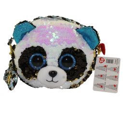 TY Fashion Flippy Sequin Purse - BAMBOO the Panda Bear (8 inch)