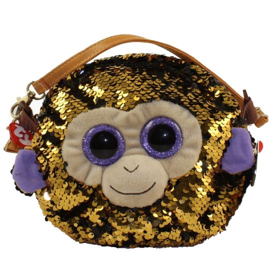 TY Fashion Flippy Sequin Purse COCONUT the Monkey 8 inch