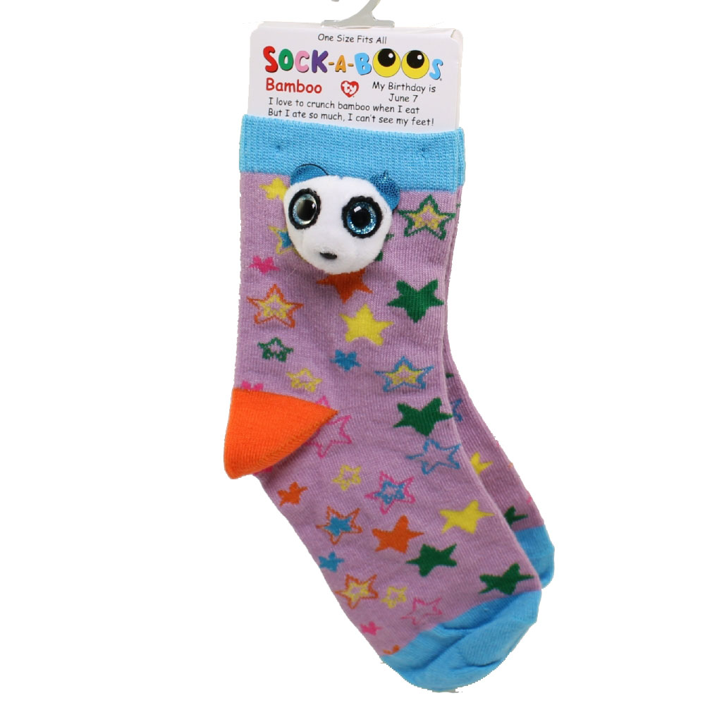 TY Fashion - Sock-A-Boos - BAMBOO the Panda (1 size fits all Socks)