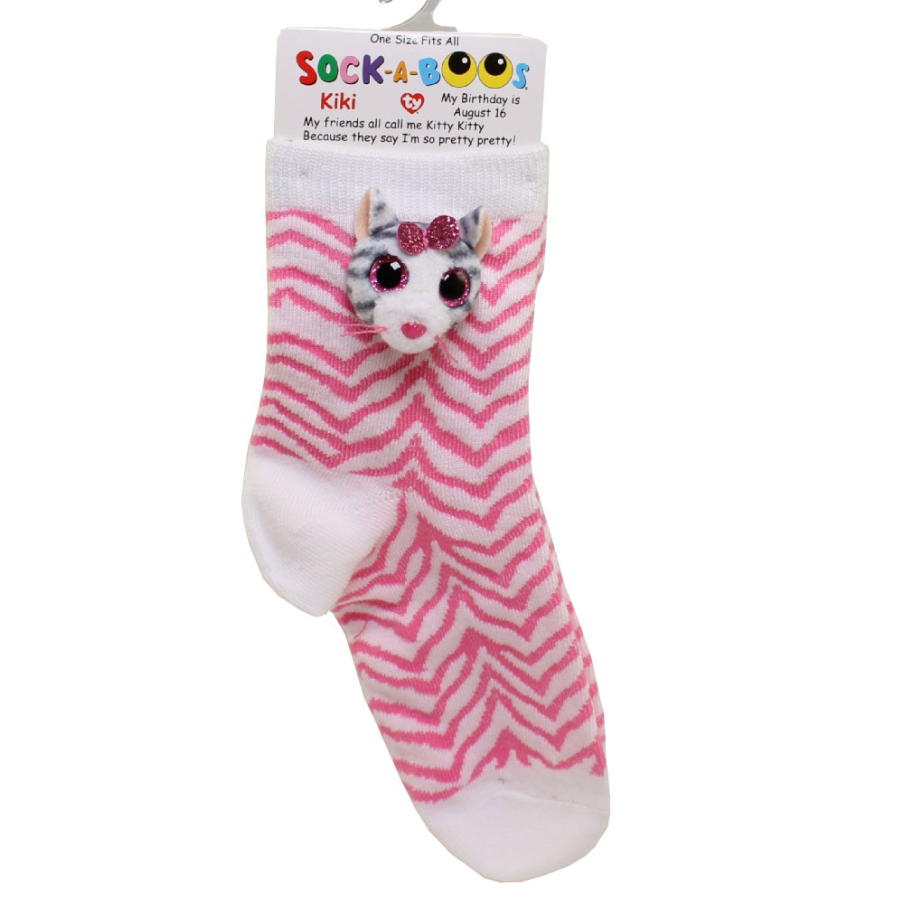 TY Fashion - Sock-A-Boos - KIKI the Cat (1 size fits all Socks)