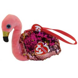 Ty Beanie Babies 36267 Flippables Regular Pinky the Flamingo Sequin 