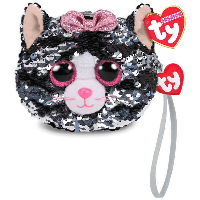 TY Fashion Flippy Sequin Wristlet - KIKI the Cat (5 inch)