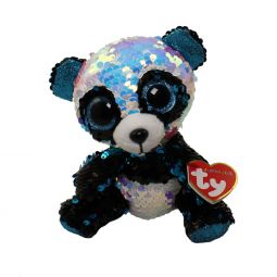 TY Flippables Sequin Plush - BAMBOO the Panda Bear (Regular Size - 6 inch)
