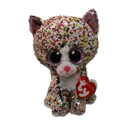 TY Flippables Sequin Plush - CONFETTI the Multicolored Cat (Regular Size - 6 inch)