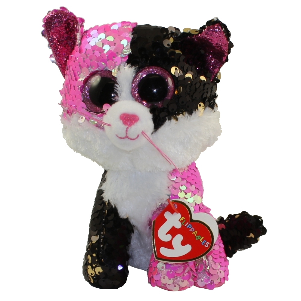 TY Flippables Sequin Plush - MALIBU the Cat (Regular Size - 6 inch)