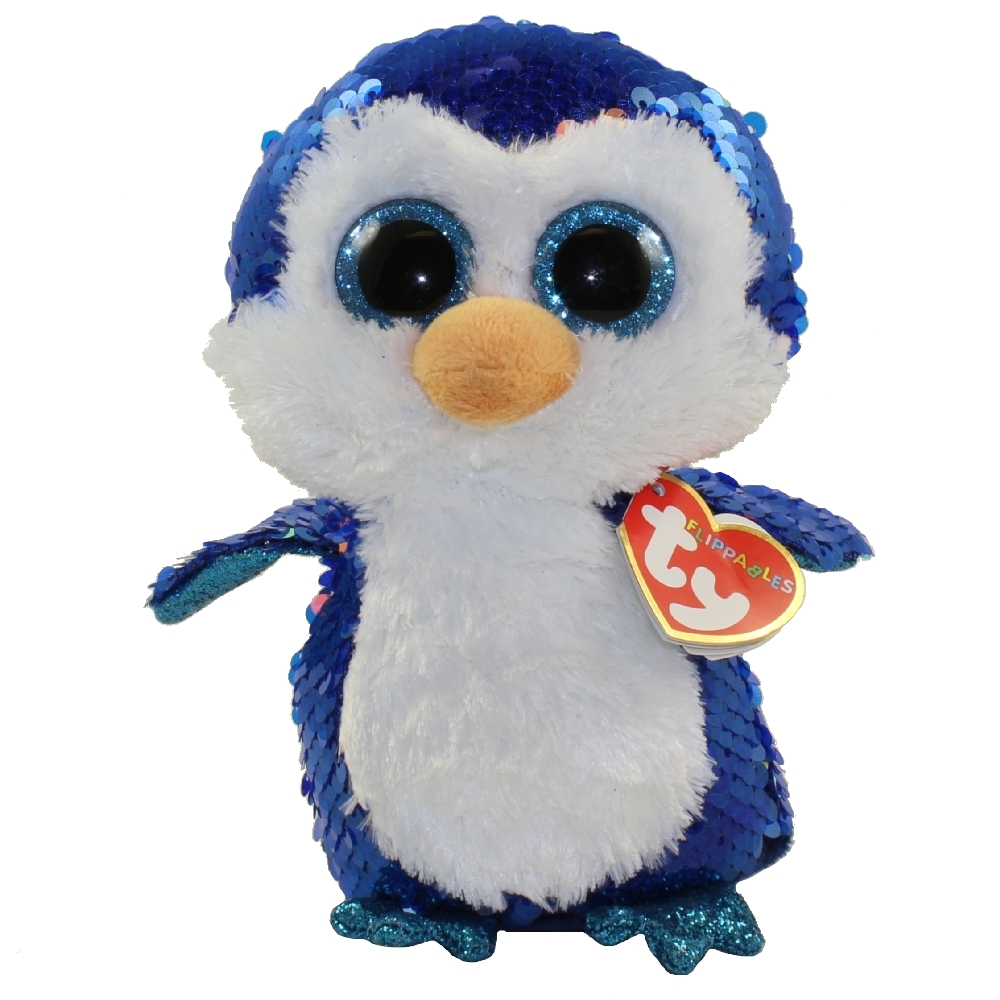TY Flippables Sequin Plush - PAYTON the Penguin (Regular Size - 6 inch)