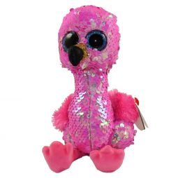 TY Flippables Sequin Plush - PINKY the Flamingo (Regular Size - 6 inch)