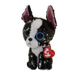 TY Flippables Sequin Plush - PORTIA the Terrier Dog (Regular Size - 6 inch)