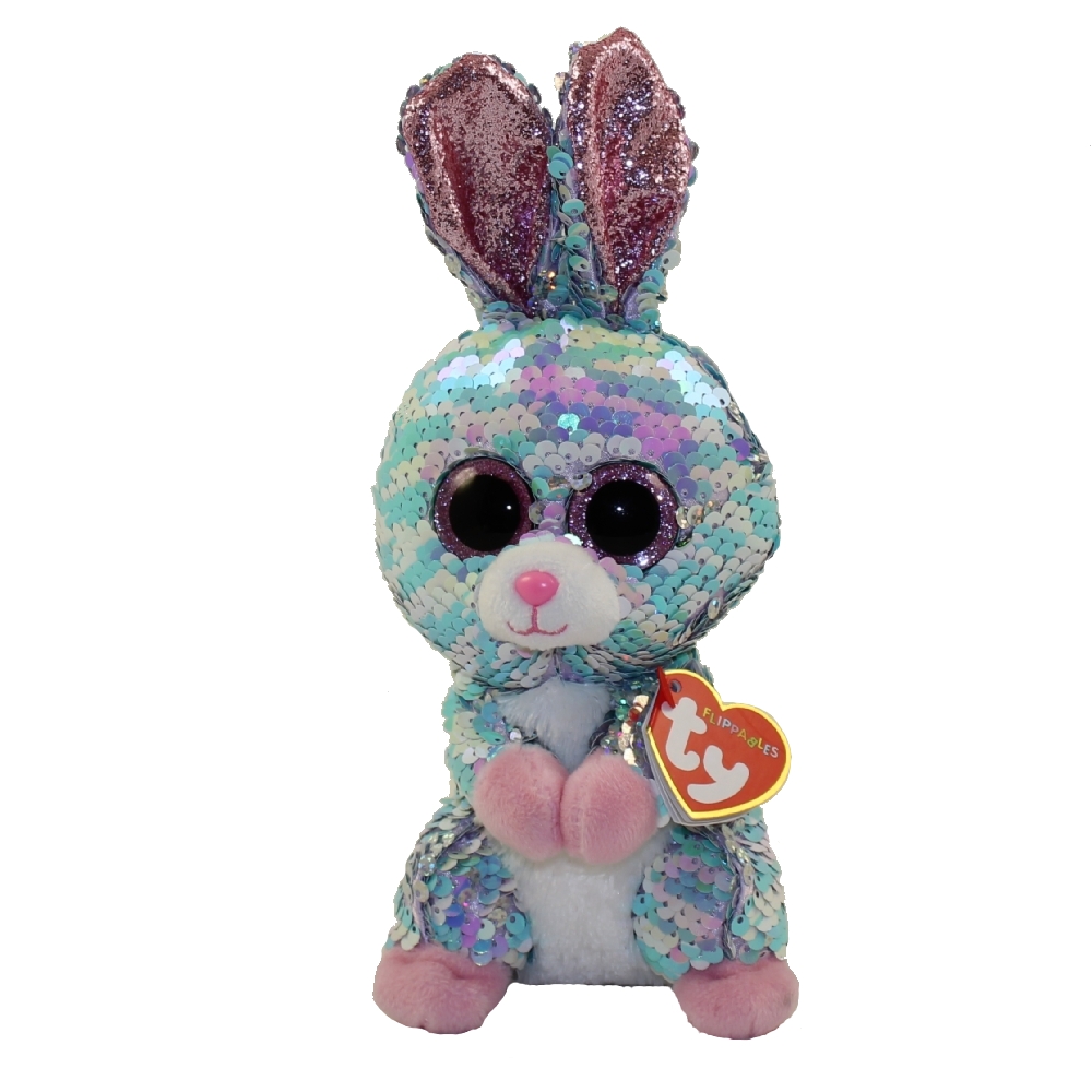 TY Flippables Sequin Plush - RAINDROP the Bunny Rabbit (Regular Size - 6 inch)