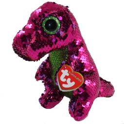TY Flippables Sequin Plush - STOMPY the Dinosaur (Regular Size - 6 inch)
