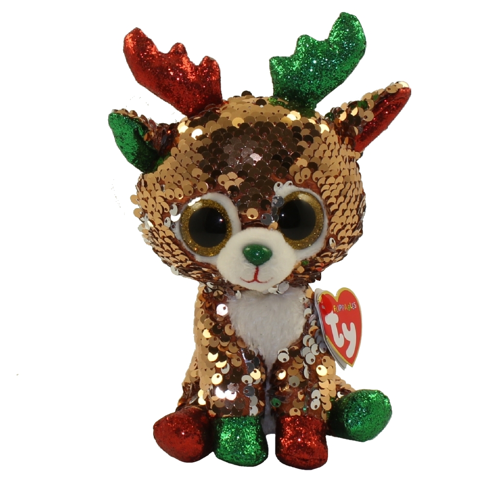 Ty Flippables 6-7" Christmas Set 2019 Sequin Mistletoe Tegan Stardust Melty 