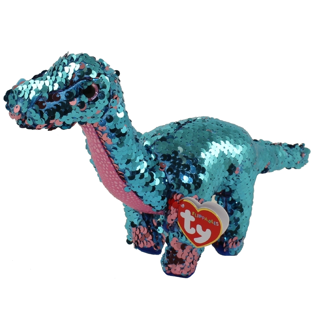 TY Flippables Sequin Plush - TREMOR the Dinosaur (Regular Size - 6 inch)