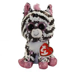 TY Flippables Sequin Plush - ZOEY the Zebra (Regular Size - 6 inch)