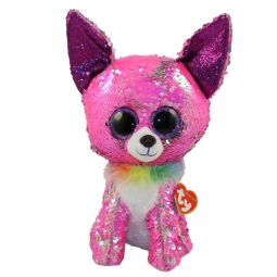 TY Flippables Sequin Plush - CHARMED the Chihuahua Dog (Medium Size - 9 inch)