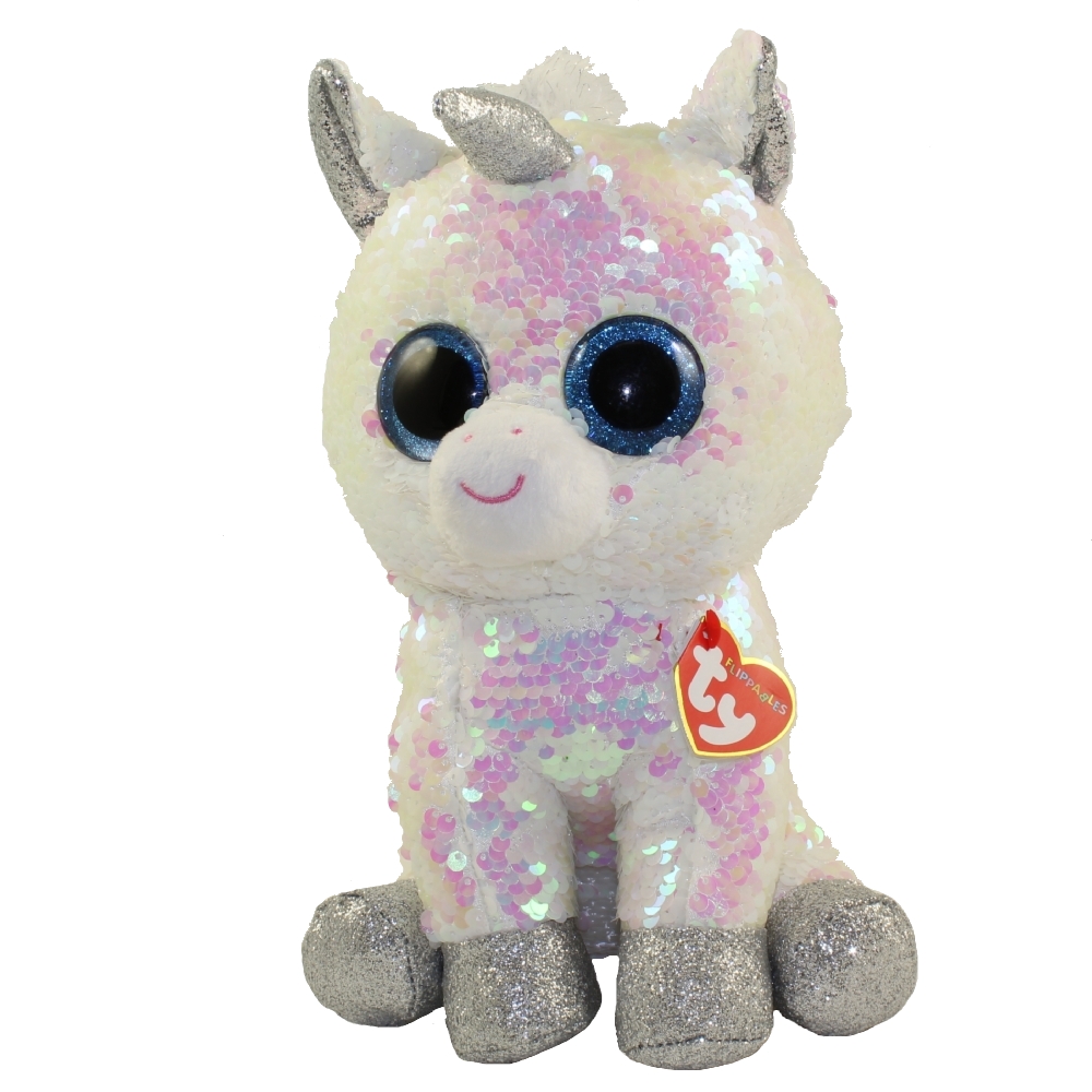 TY Flippables Sequin Plush - DIAMOND the Unicorn (Medium Size - 10 inch)