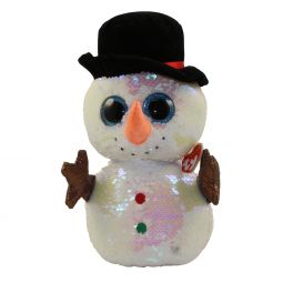 TY Flippables Sequin Plush - MELTY the Snowman (Medium Size - 9 inch)
