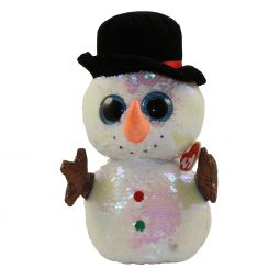 TY Flippables Sequin Plush - MELTY the Snowman (Medium Size - 9 inch)