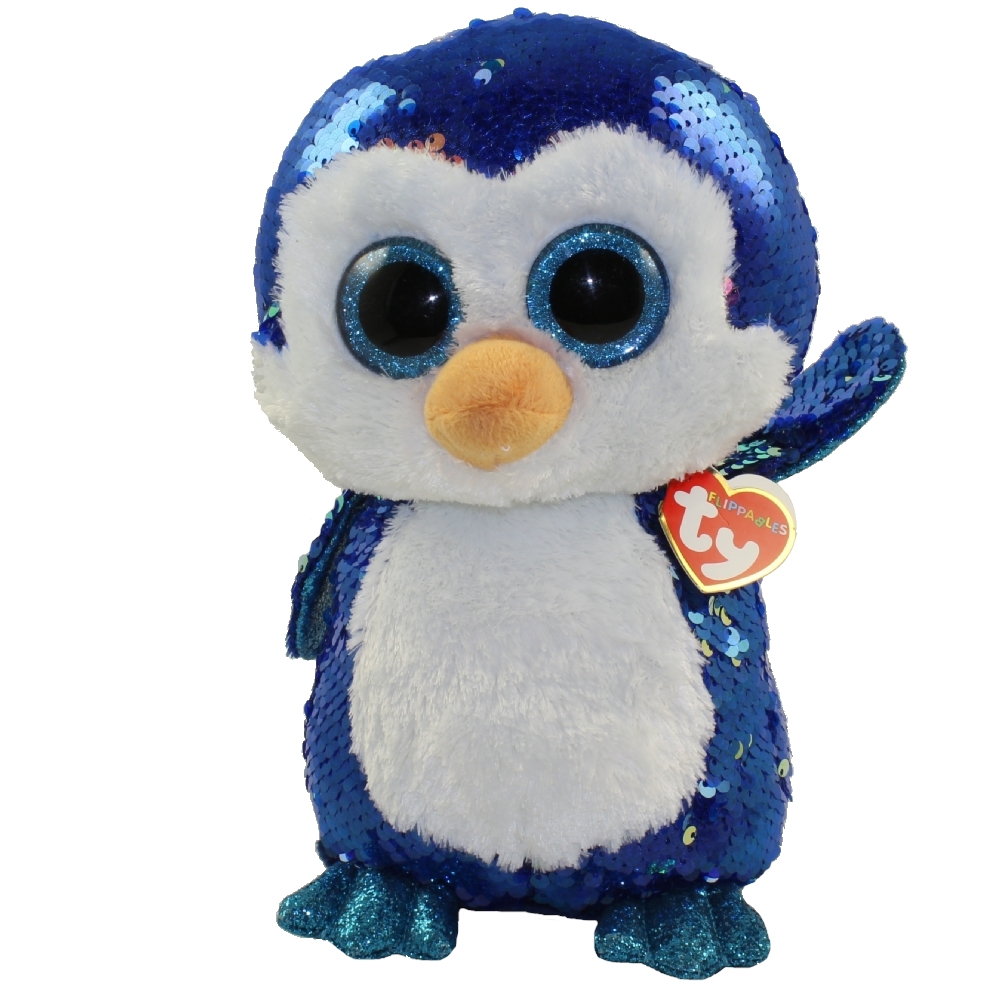 TY Flippables Sequin Plush - PAYTON the Penguin (Medium Size - 10 inch)