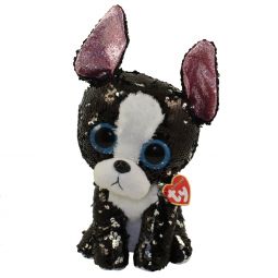 TY Flippables Sequin Plush - PORTIA the Terrier Dog (Medium Size - 9 inch)