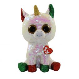 TY Flippables Sequin Plush - STARDUST the Christmas Unicorn (Medium Size - 9 inch)