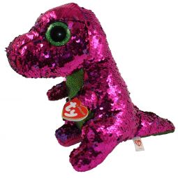 TY Flippables Sequin Plush - STOMPY the Dinosaur (Medium Size - 10 inch)