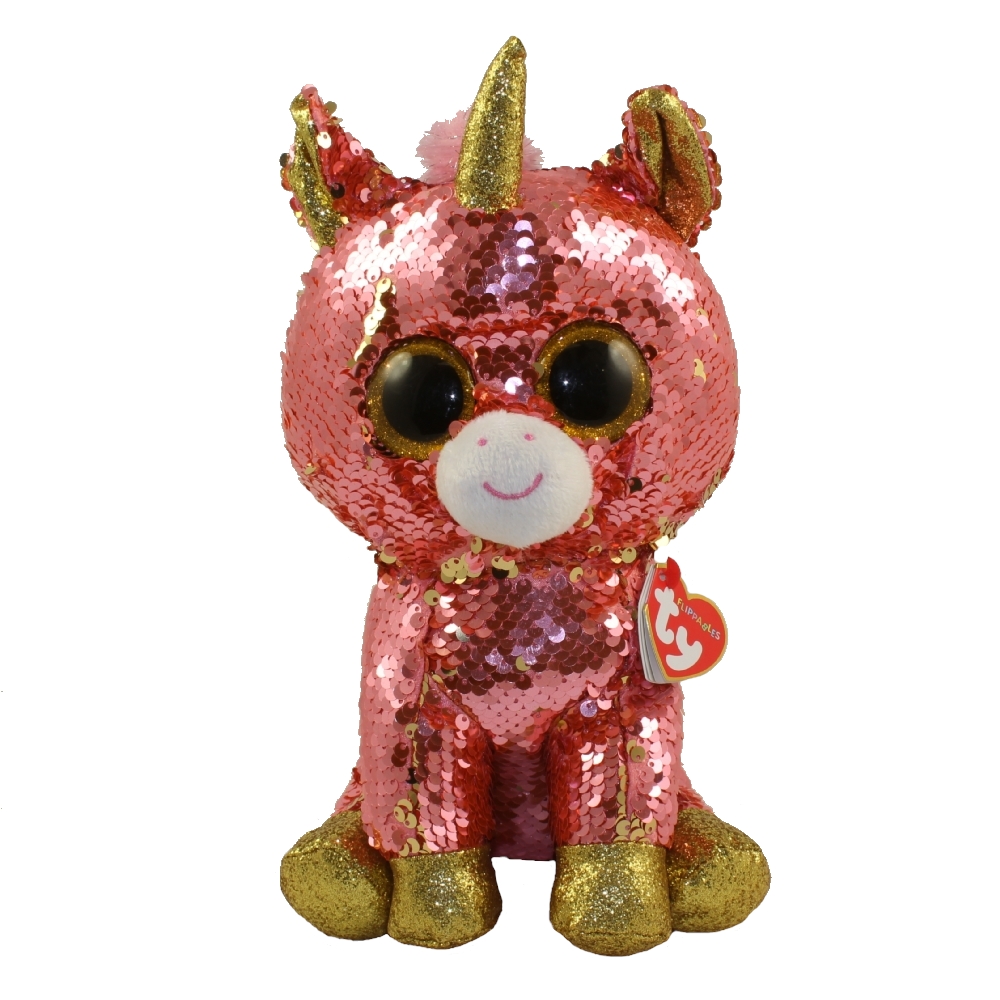 TY Flippables Sequin Plush - SUNSET the Unicorn (Medium Size - 10 inch)