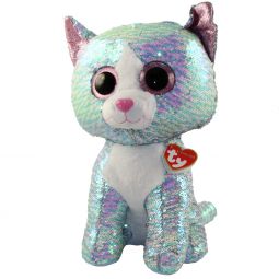 TY Flippables Sequin Plush - WHIMSY the Cat (LARGE Size - 17 inch)