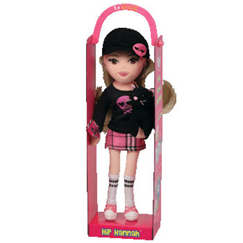 TY Girlz - HIP HANNAH - ( Boxed Set w/ Hat & Cat )