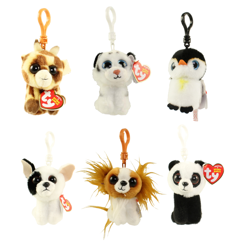 TY Beanie Babies - SET of 6 JAN Releases (Plastic Key Clip) (4 inch)