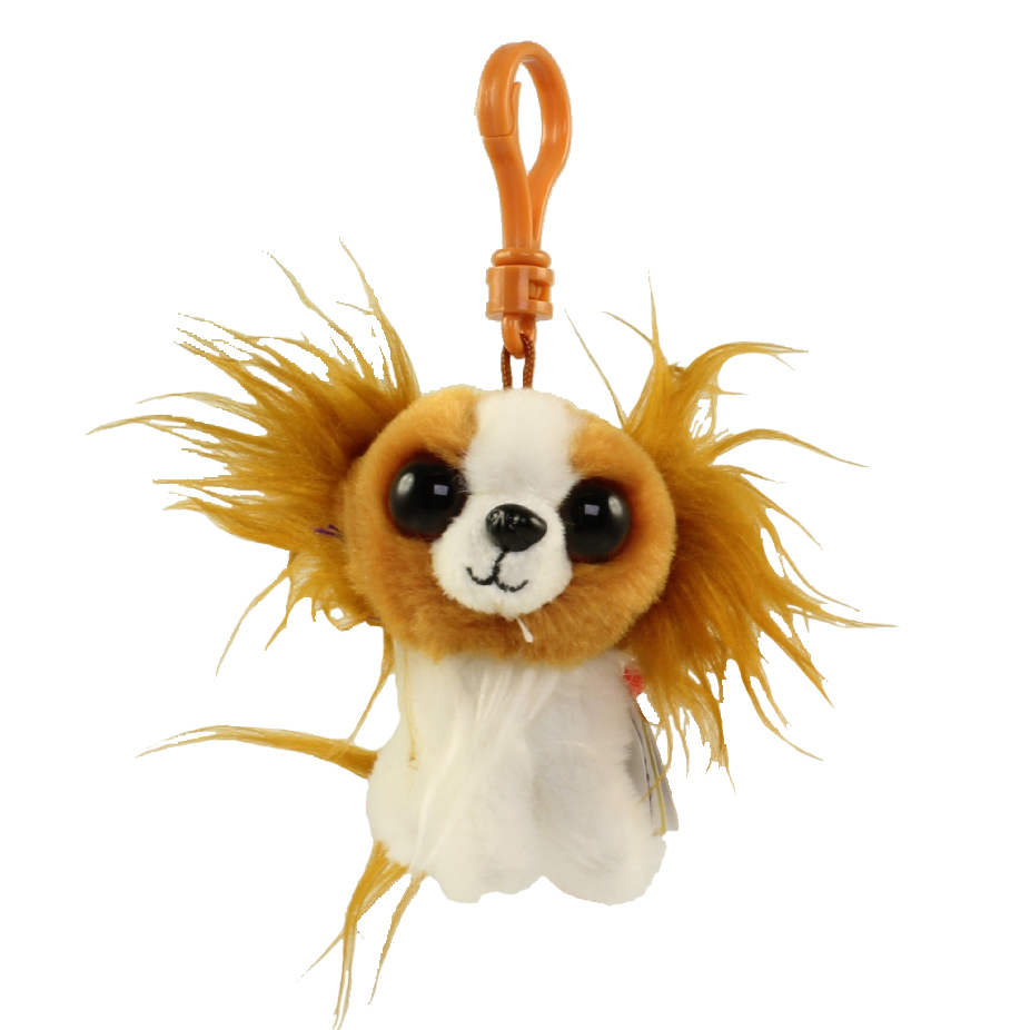 TY Beanie Baby - BARKS the Dog (Plastic Key Clip) (4 inch)