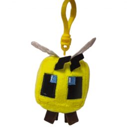 TY Minecraft Beanie Baby Clip - BEE (Plastic Key Clip - 4 inch) (Pre-Order ships Spring)