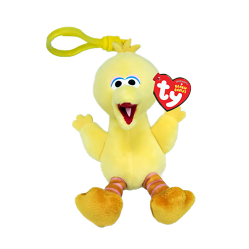 TY Sesame Street Beanie Baby Clip - BIG BIRD (Plastic Key Clip - 4 inch) [COMING SOON]