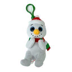 TY Beanie Baby (Beanie Bellies) - BRRRNARD the Snowman (Plastic Key Clip)