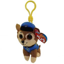 TY Beanie Baby - CHASE ( Paw Patrol - Plastic Key Clip ) (4 inch)