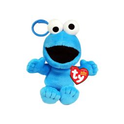 TY Sesame Street Beanie Baby Clip - COOKIE MONSTER (Plastic Key Clip - 4 inch)[Pre-order Ships 2026]