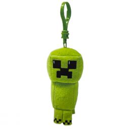 TY Minecraft Beanie Baby Clip - CREEPER (Plastic Key Clip - 4 inch) (Pre-Order ships Spring)