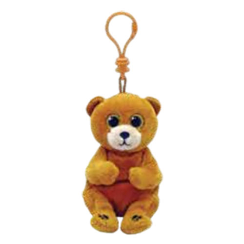 TY Beanie Baby (Beanie Bellies) - DUNCAN the Bear (Plastic Key Clip - 4 inch)