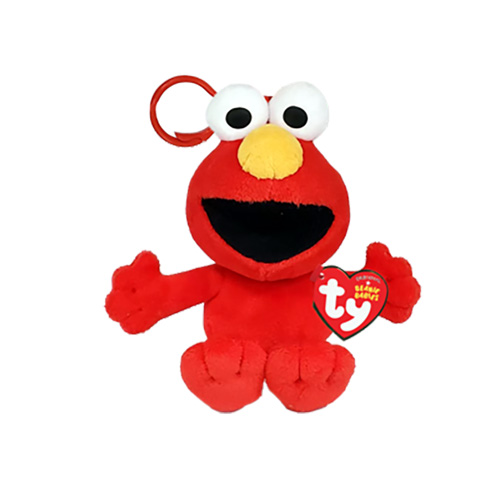 TY Sesame Street Beanie Baby Clip - ELMO (Plastic Key Clip - 4 inch) [COMING SOON]
