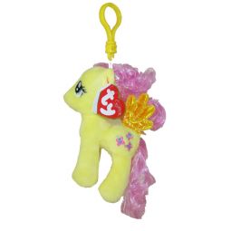 TY Beanie Baby - FLUTTERSHY with Glitter Hairs (My Little Pony) (Plastic Key Clip - 5 inch)