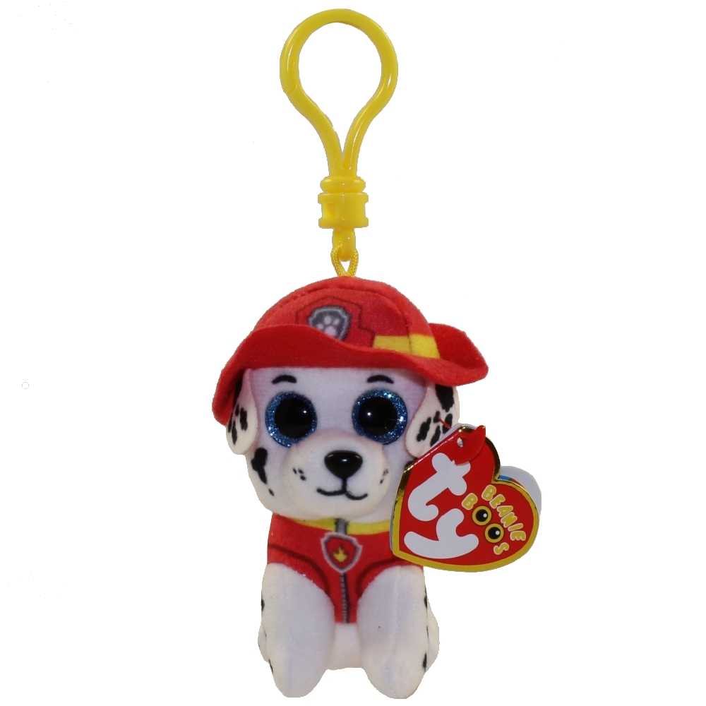 TY Beanie Baby - MARSHALL ( Paw Patrol - Plastic Key Clip ) (4 inch)