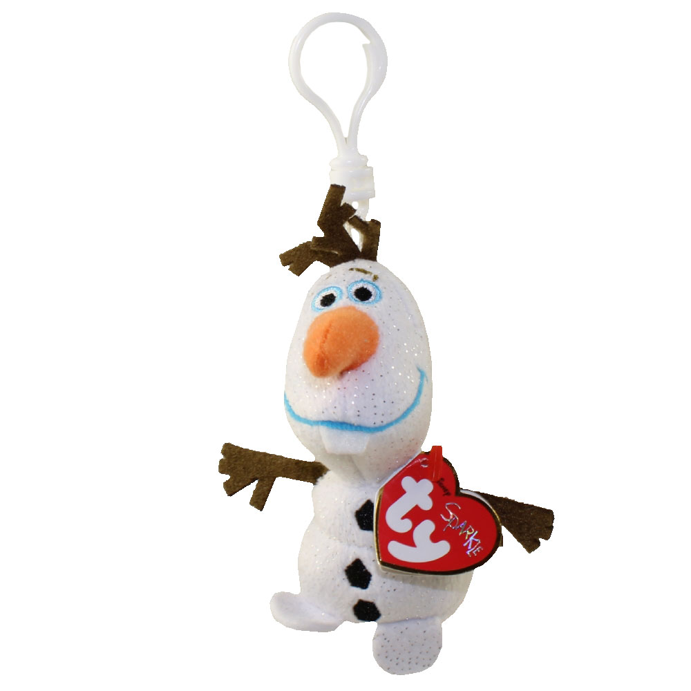 Disney Ty Sparkles Olaf Plush Stuffed Animal Toy Snowman White Sparkles 