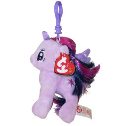 TY Beanie Baby - PRINCESS TWILIGHT with Glitter Hairs (My Little Pony) (Plastic Key Clip - 5 inch)
