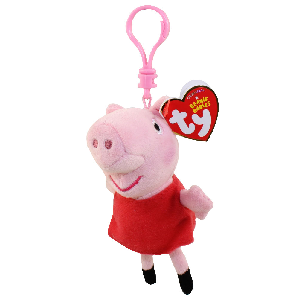 TY Beanie Baby - PEPPA the Pig ( Plastic Key Clip - Peppa Pig ) (4 inch)