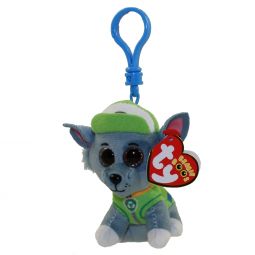 TY Beanie Baby - ROCKY ( Paw Patrol - Plastic Key Clip ) (4 inch)