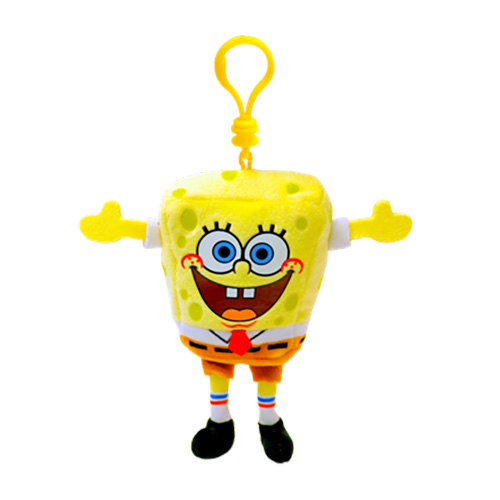 TY Beanie Baby Clip - SPONGEBOB SQUAREPANTS (Plastic Key Clip - 4 inch) [COMING SOON]
