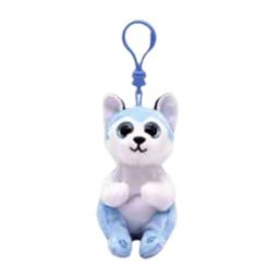 TY Beanie Baby (Beanie Bellies) - THUNDER the Husky Dog (Plastic Key Clip - 4 inch)