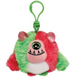 TY Monstaz - SPIKE the Pink & Green Cyclops (Plastic Key Clip - 3 inch)