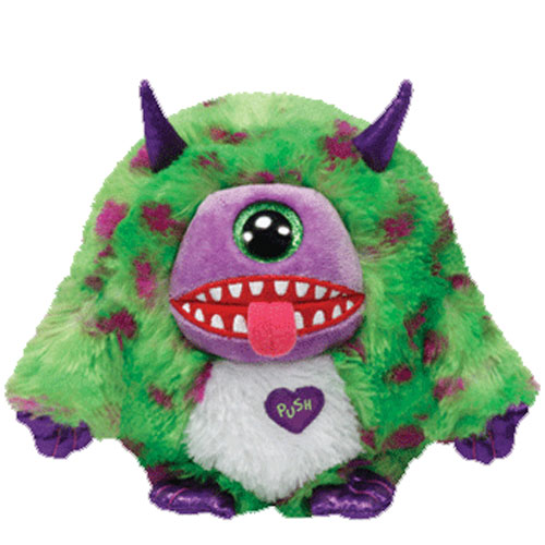 TY Monstaz - TROUBLE the Green & Purple Monster (Regular Size - 5 inch)