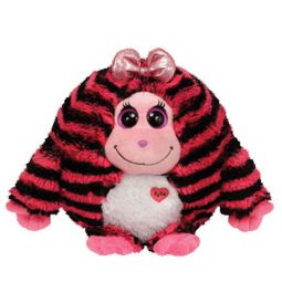 TY Monstaz - ZOEY the Pink & Black Striped Monster (Regular Size - 5 inch)
