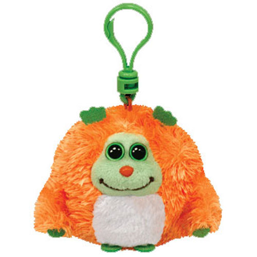 TY Monstaz - CHESTER the Orange & Green Monster (Plastic Key Clip - 3 inch)